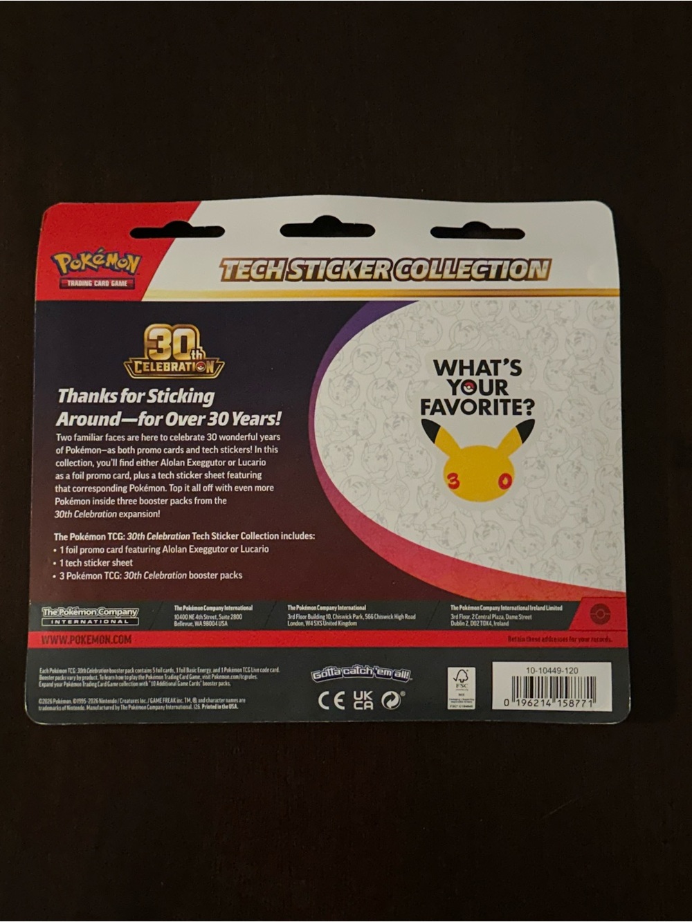 30th Celebration Tech Sticker Collection [Lucario] - Picture 2 of 2